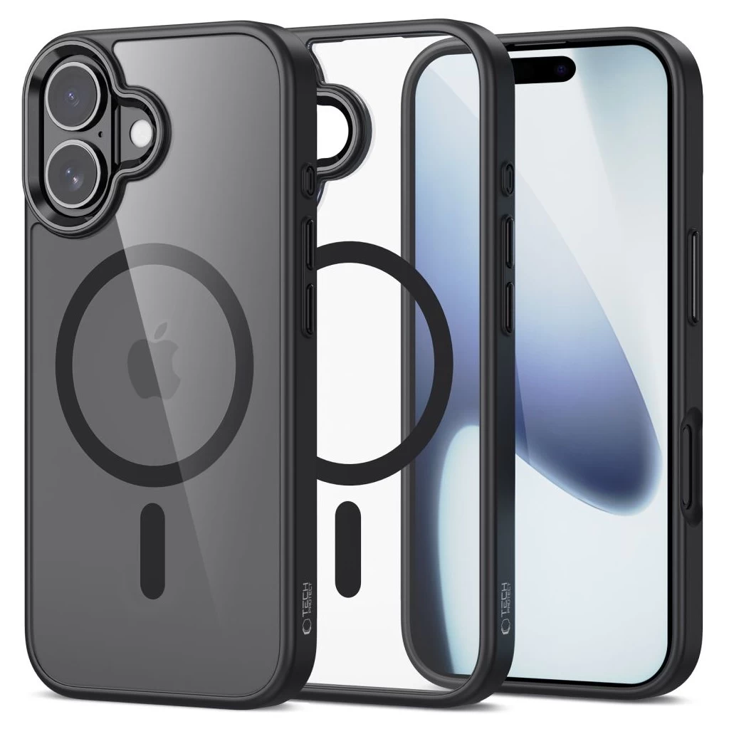 Tech-Protect MAGMAT MAGSAFE tok fekete/átlászó Apple iPhone 17 készülékhez