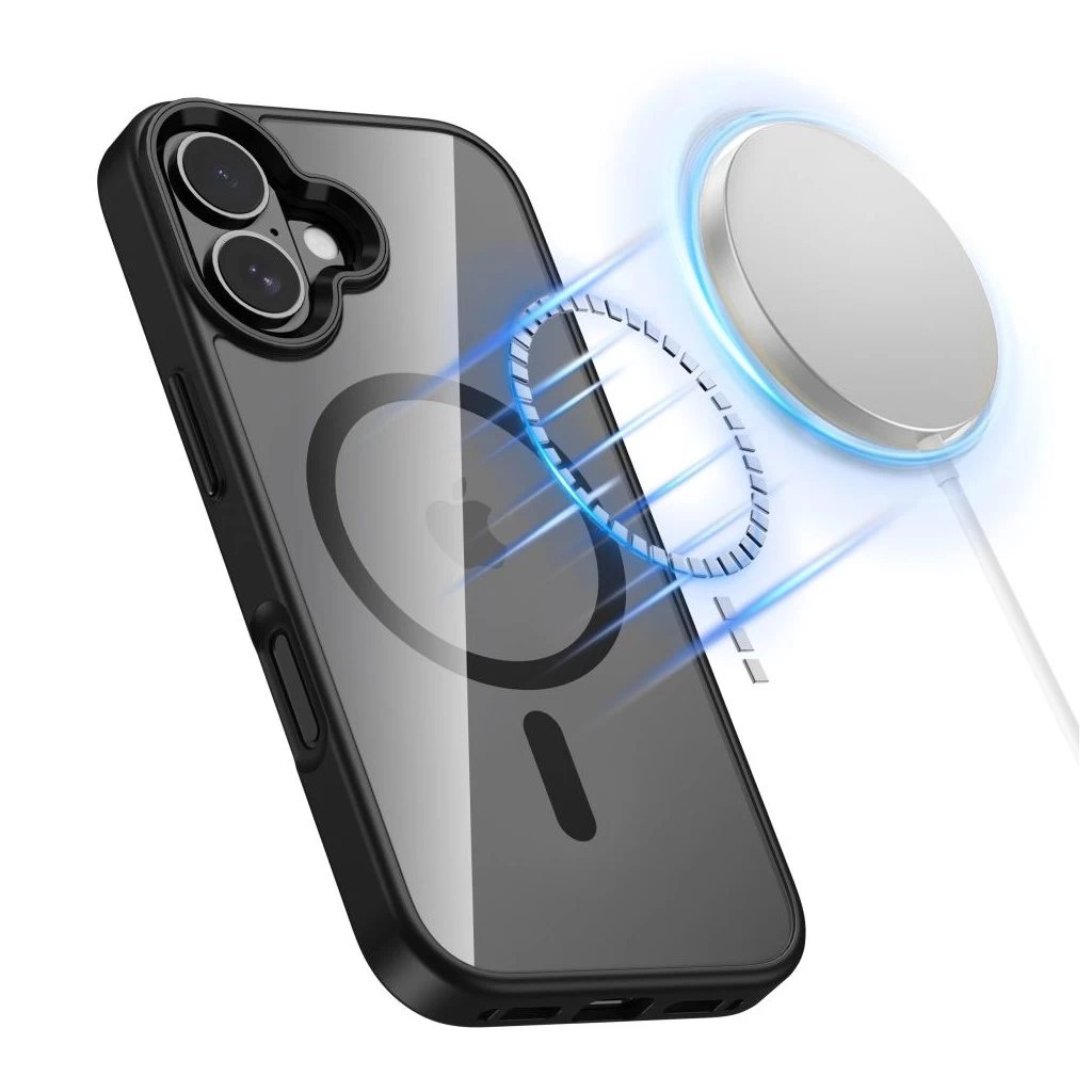 Tech-Protect MAGMAT MAGSAFE tok fekete/átlászó Apple iPhone 17 készülékhez