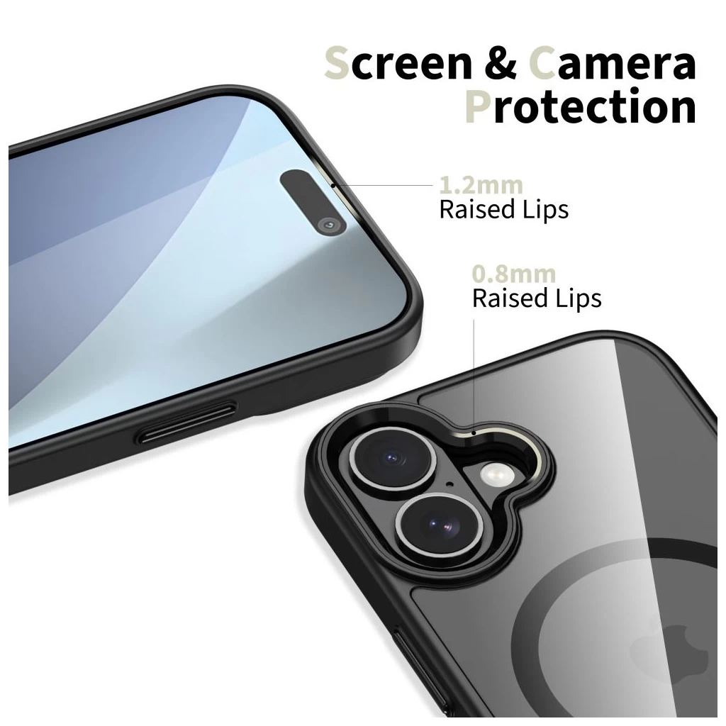 Tech-Protect MAGMAT MAGSAFE tok fekete/átlászó Apple iPhone 17 készülékhez