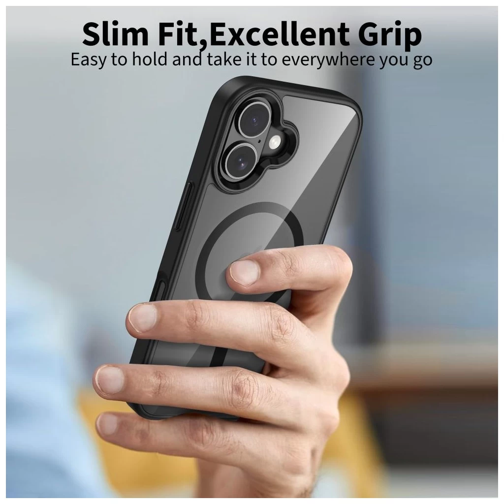 Tech-Protect MAGMAT MAGSAFE tok fekete/átlászó Apple iPhone 17 készülékhez