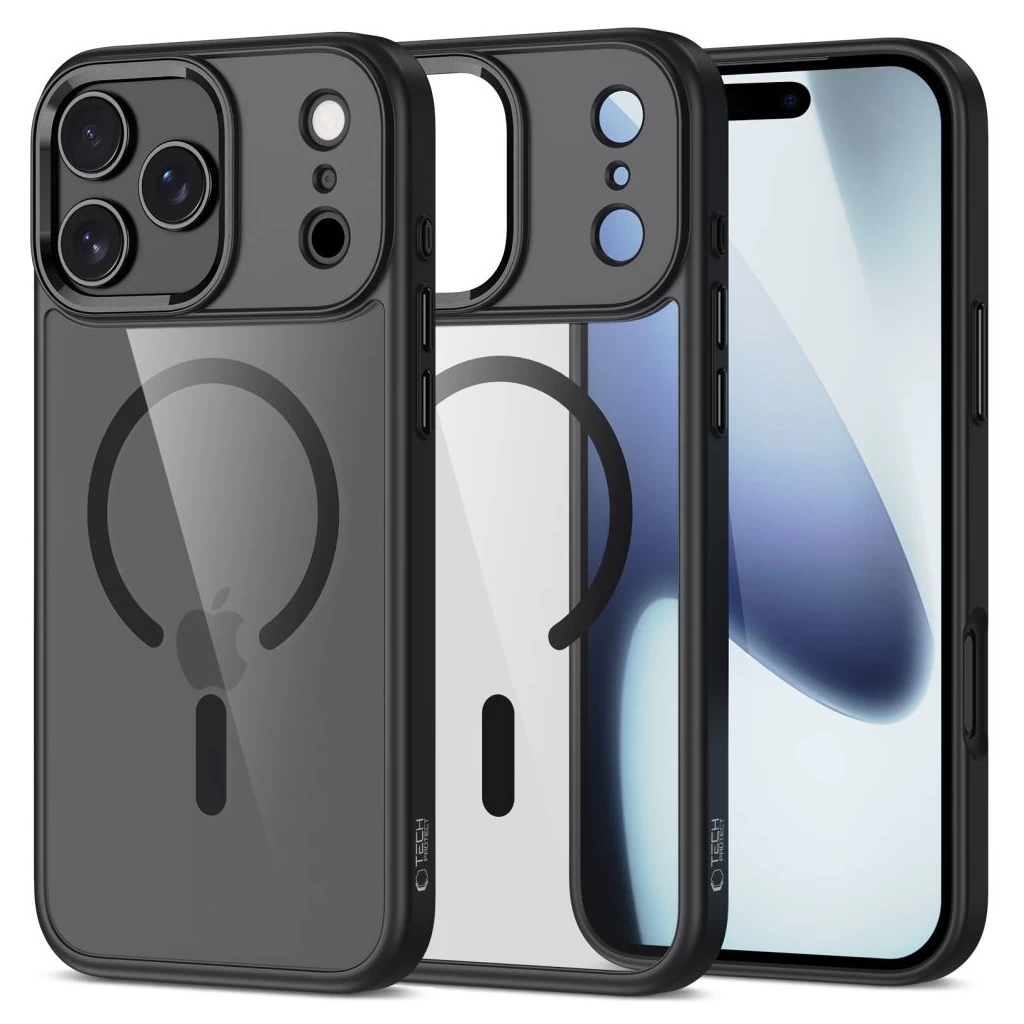 Tech-Protect MAGMAT MAGSAFE tok fekete/átlászó Apple iPhone 17 Pro készülékhez