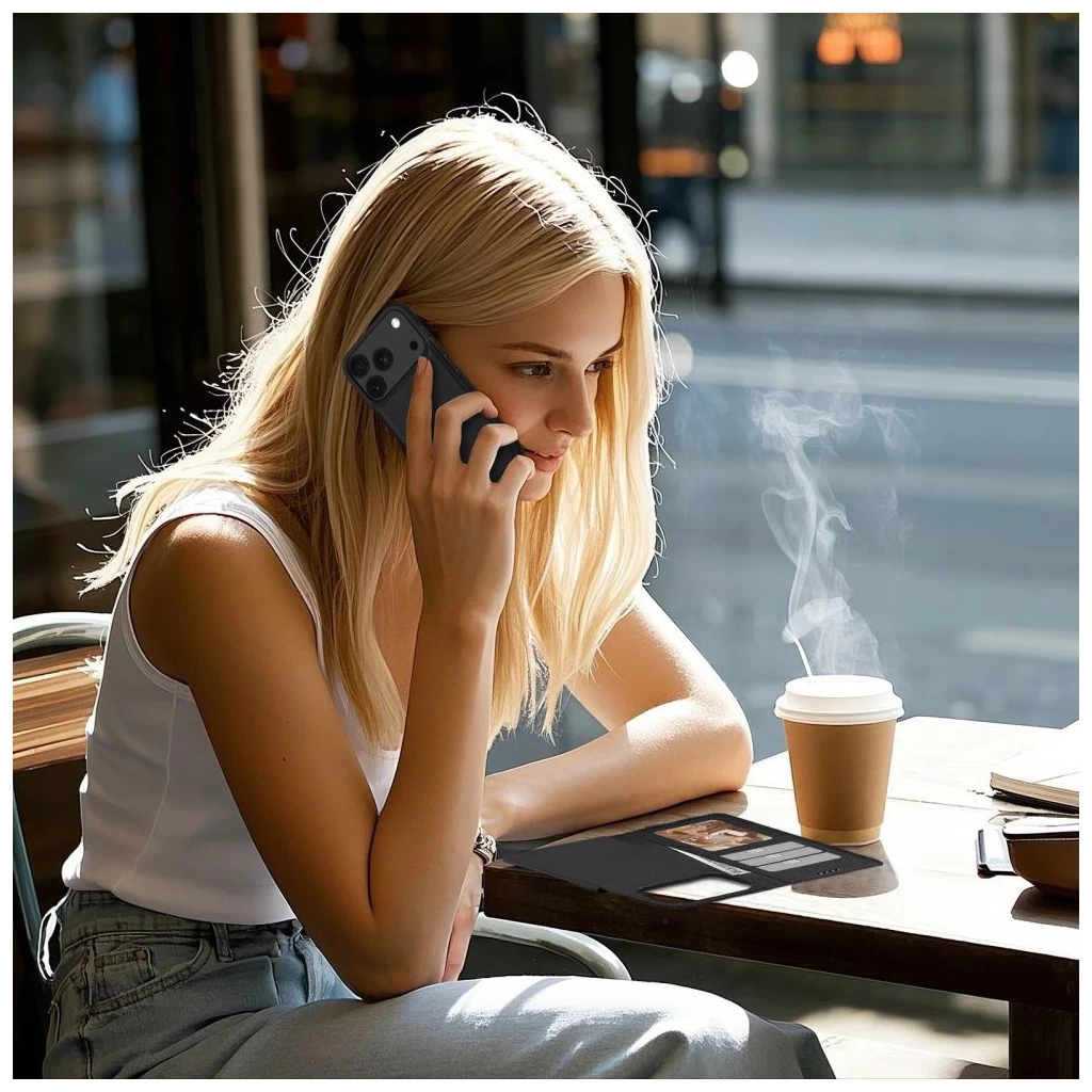 Tech-Protect WALLET MAGSAFE matt fekete tok Apple iPhone 17 Pro készülékhez