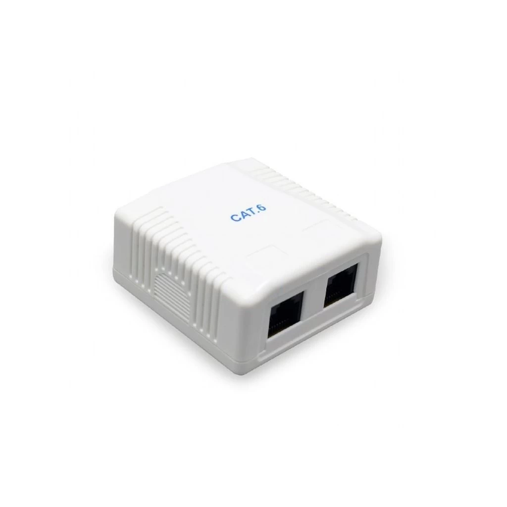 Gembird 2 portos CAT6 UTP fali aljzat fehér (NCAC-2U6-01)