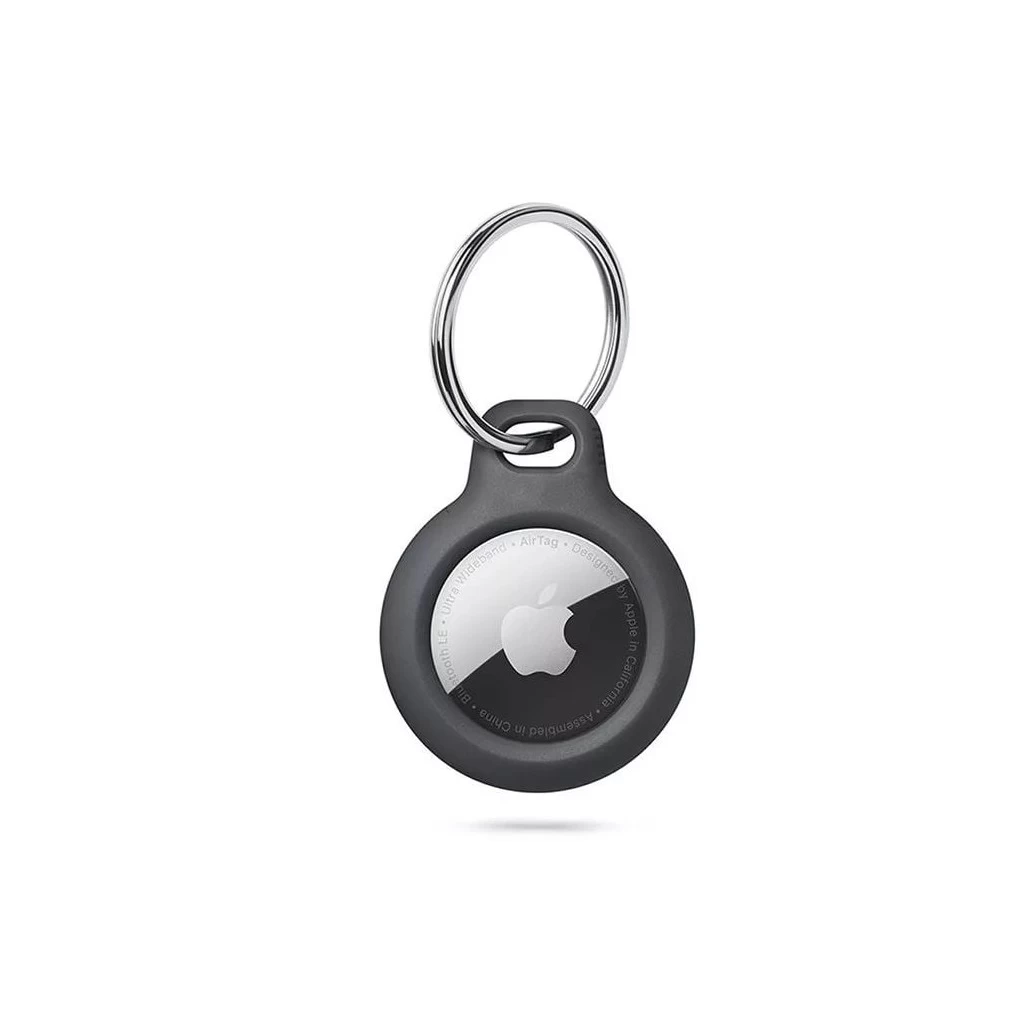 Haffner szilikon védőtok és rögzítő Apple AirTag nyomkövetőhöz ECO csomagolás fekete (FN0440)