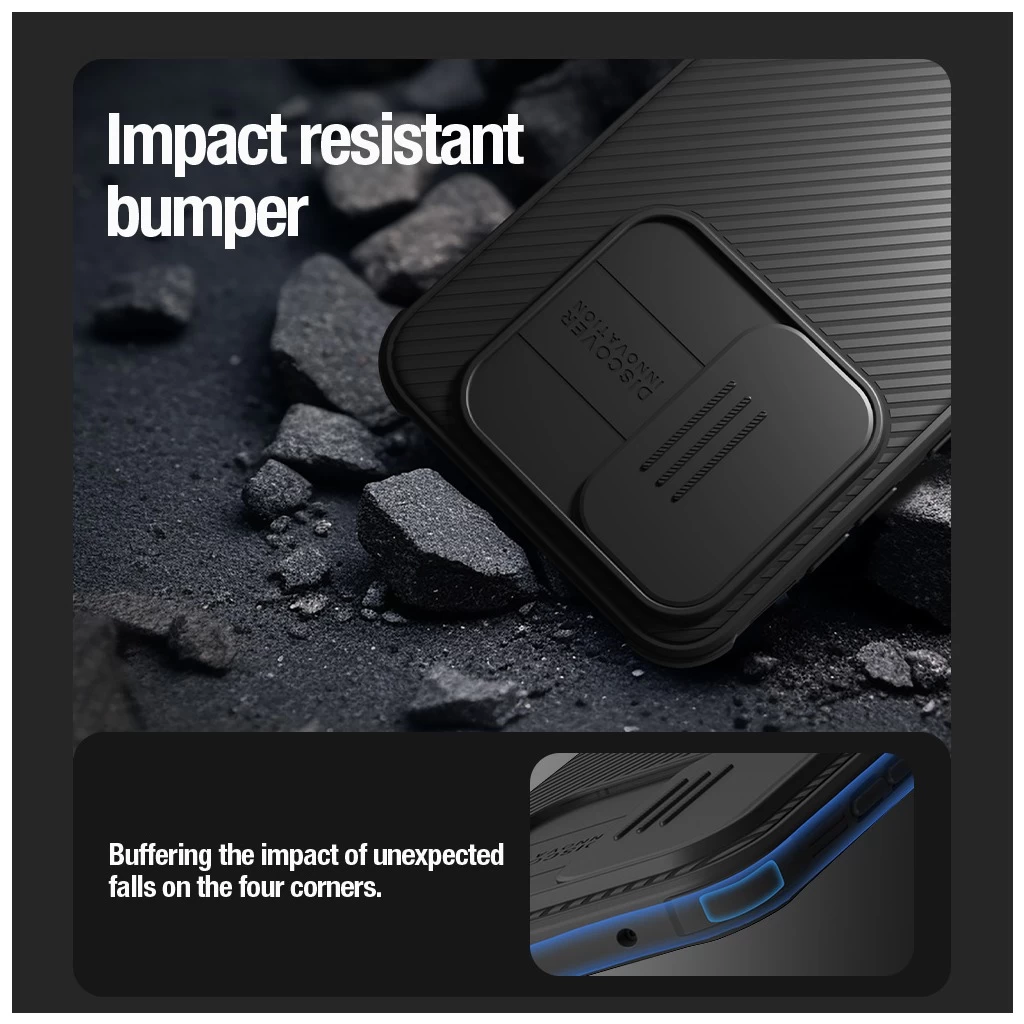 Nillkin CamShield PRO mágneses kemény tok Samsung Galaxy A35 5G készülékhez fekete