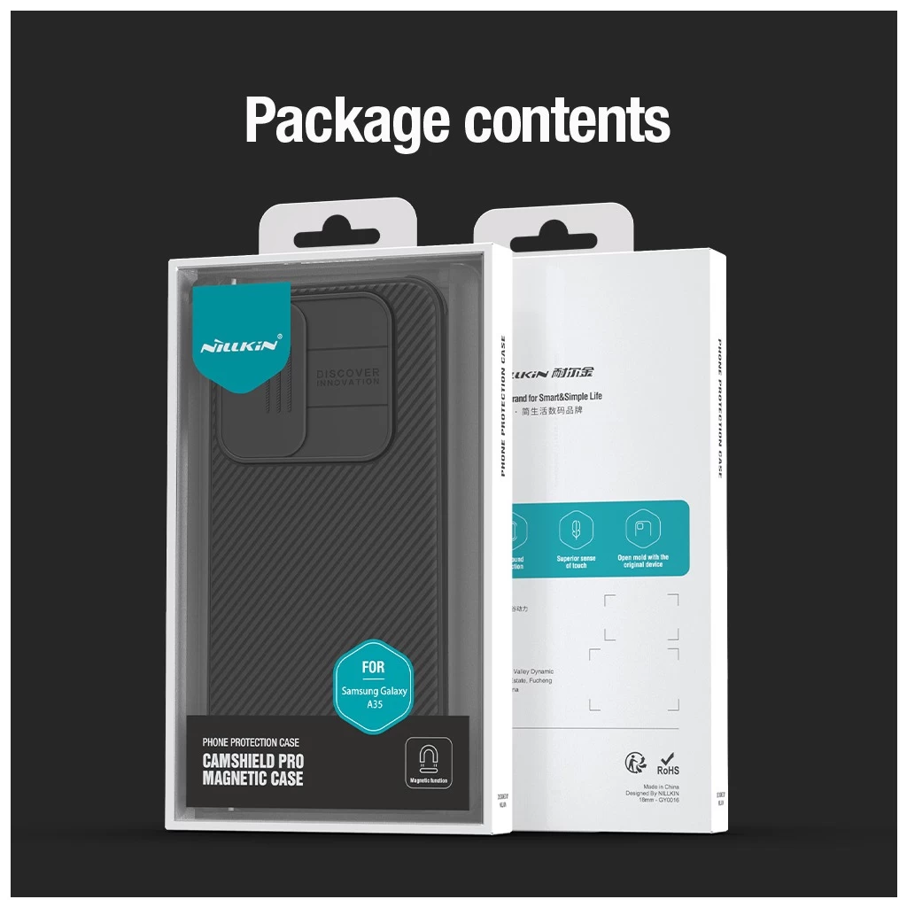 Nillkin CamShield PRO mágneses kemény tok Samsung Galaxy A35 5G készülékhez fekete