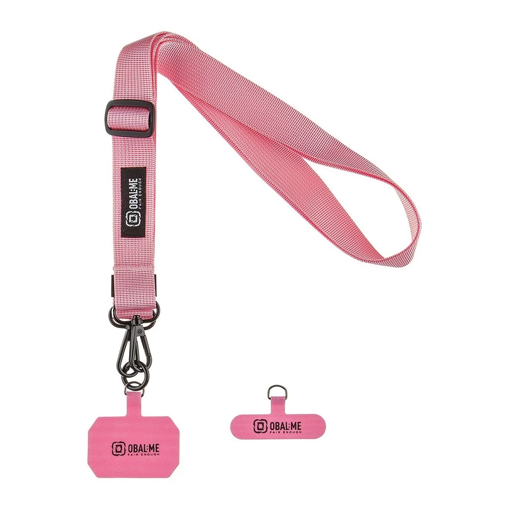 OBAL:ME NeckTag Ribbon Rope mobiltelefonhoz rózsaszín