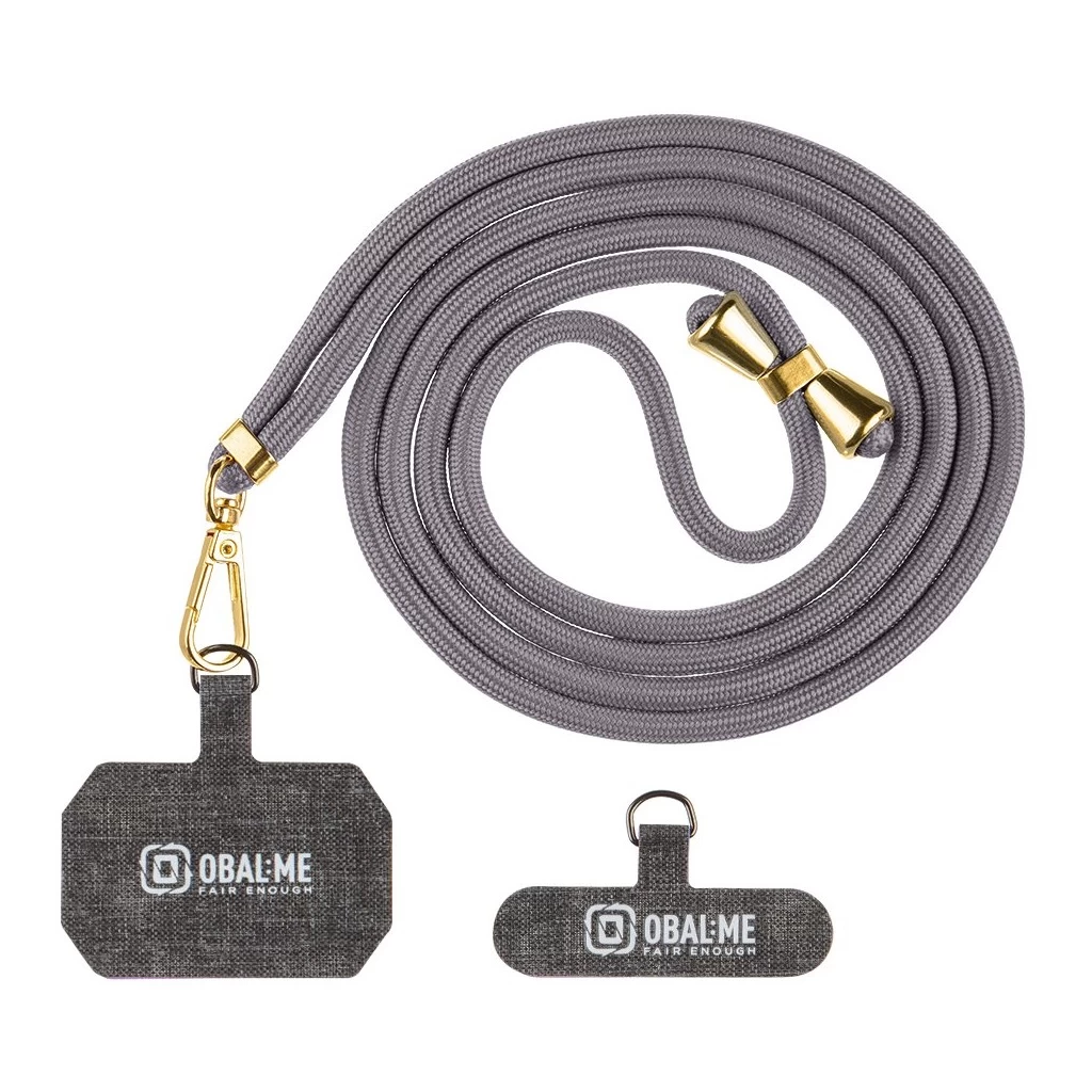 OBAL:ME NeckTag Allure Rope mobiltelefonhoz sötétszürke
