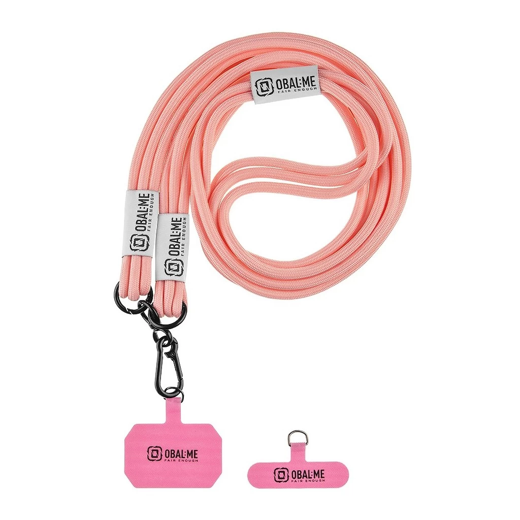 OBAL:ME NeckTag Trio Rope mobiltelefon készülékhez rózsaszín