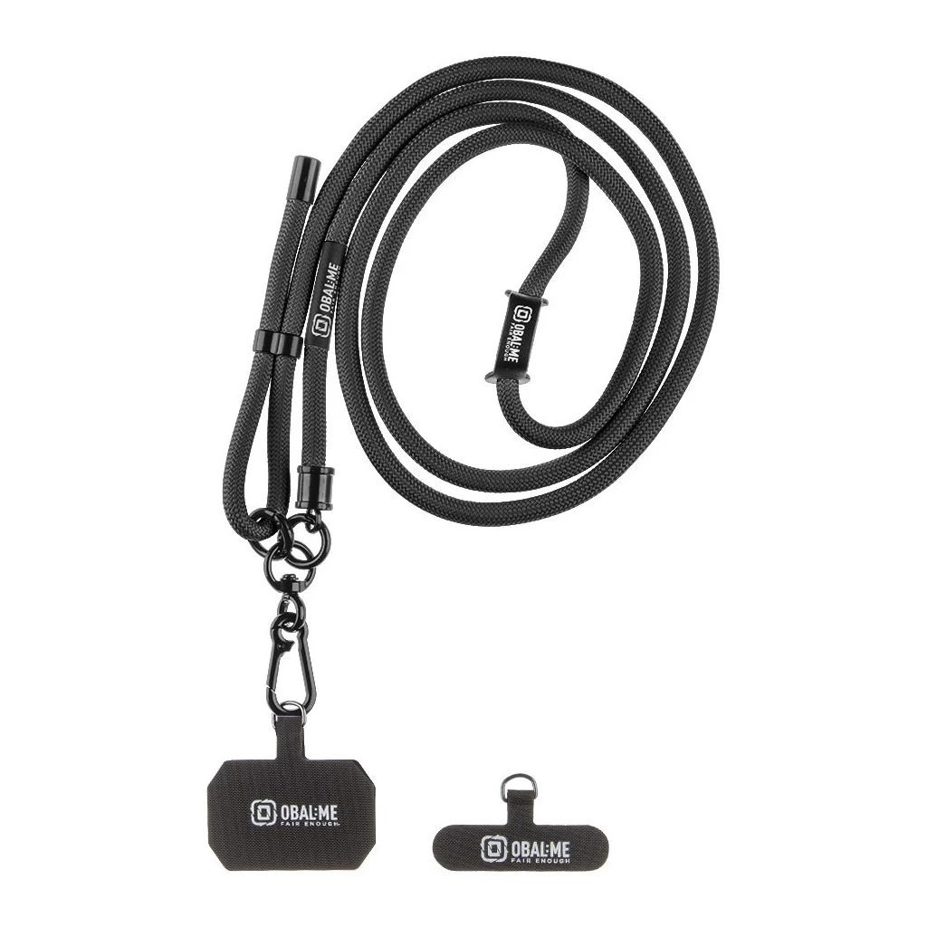 OBAL:ME NeckTag Rope mobiltelefonhoz fekete