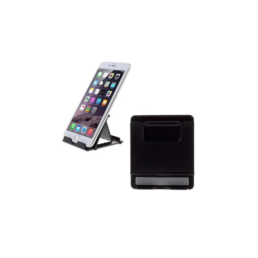 Asztali tartó (univerzális, műanyag, állítható, filmnézéshez ideális!) FEKETE