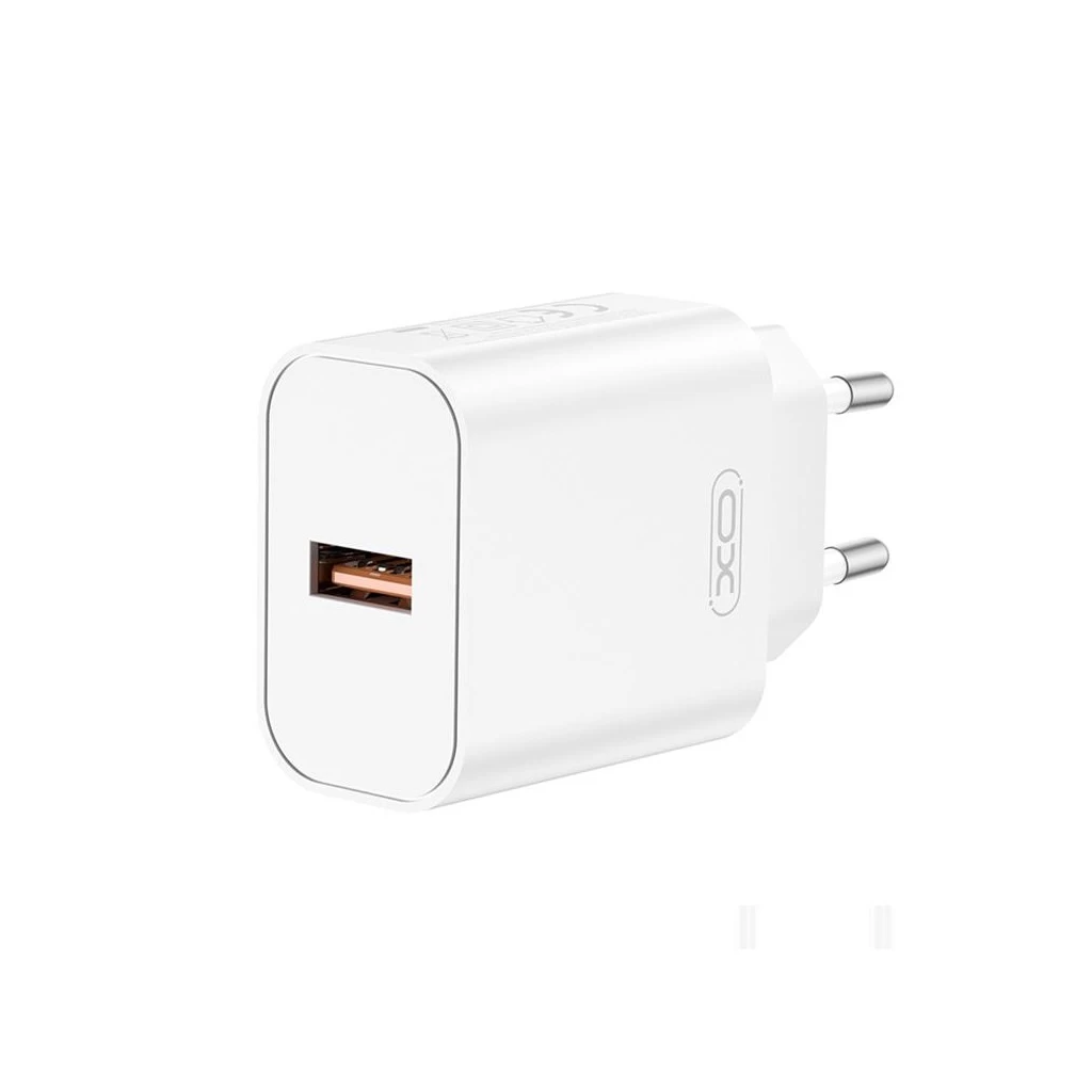 XO CE33 Fehér Hálózati Töltő QC 18W 1*USB-A
