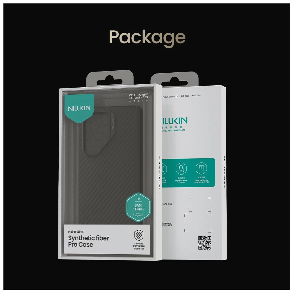 Nillkin Synthetic Fiber PRO Magnetic hátsó tok Samsung Galaxy Z Fold 7 készülékhez arany