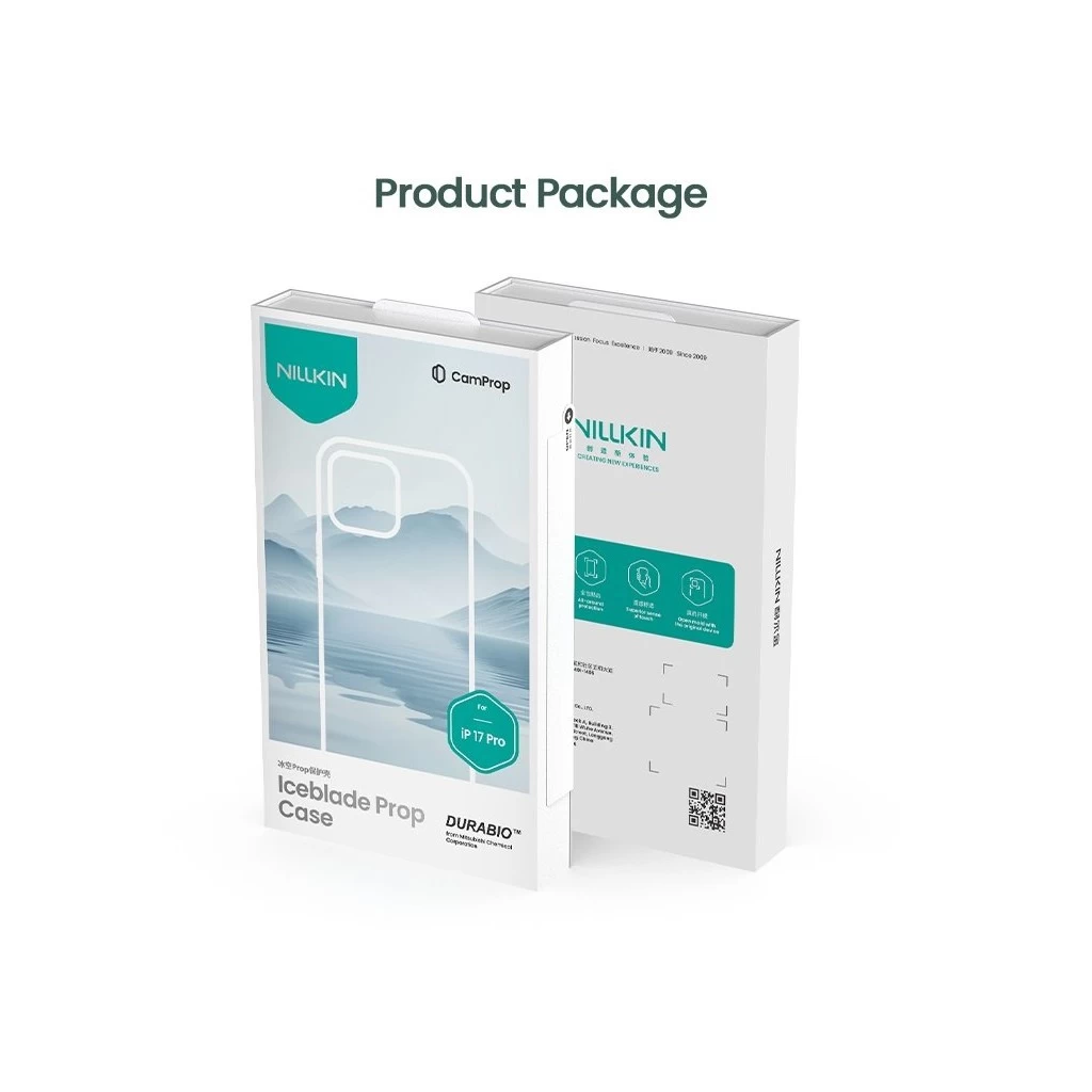 Nillkin Iceblade Prop mágneses tok Apple iPhone 17 Pro készülékhez sötét éjszaka fekete