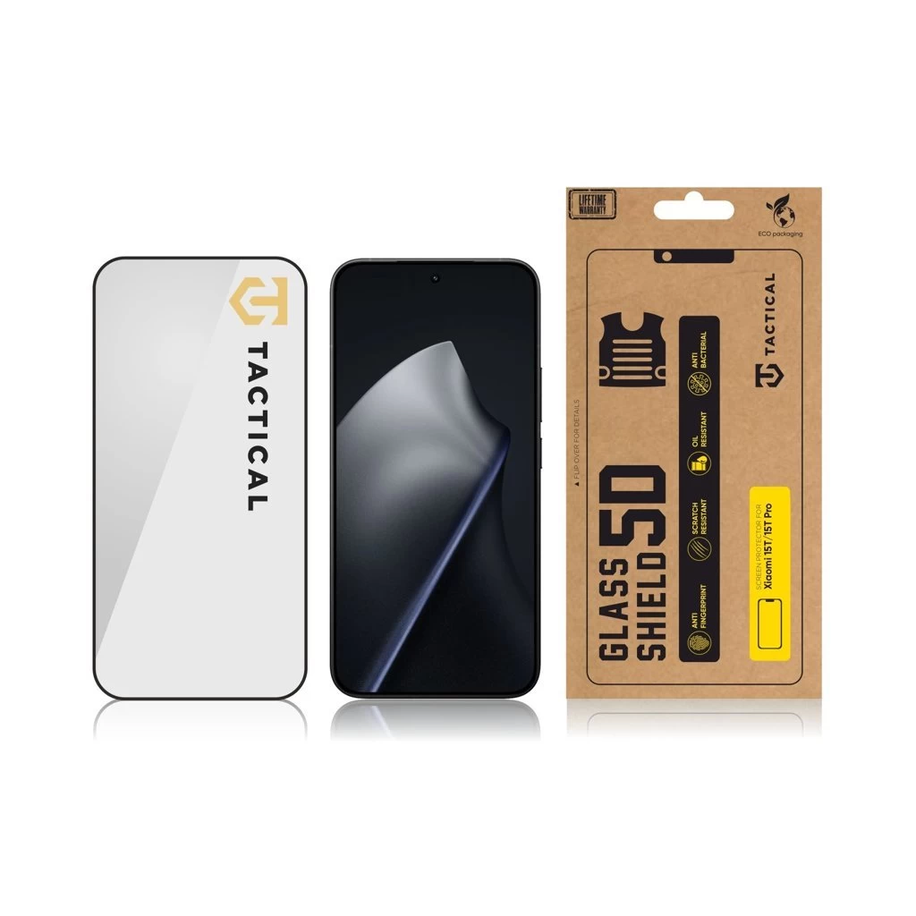 Tactical Glass Shield 5D Xiaomi 15/15T Pro készülékhez fekete