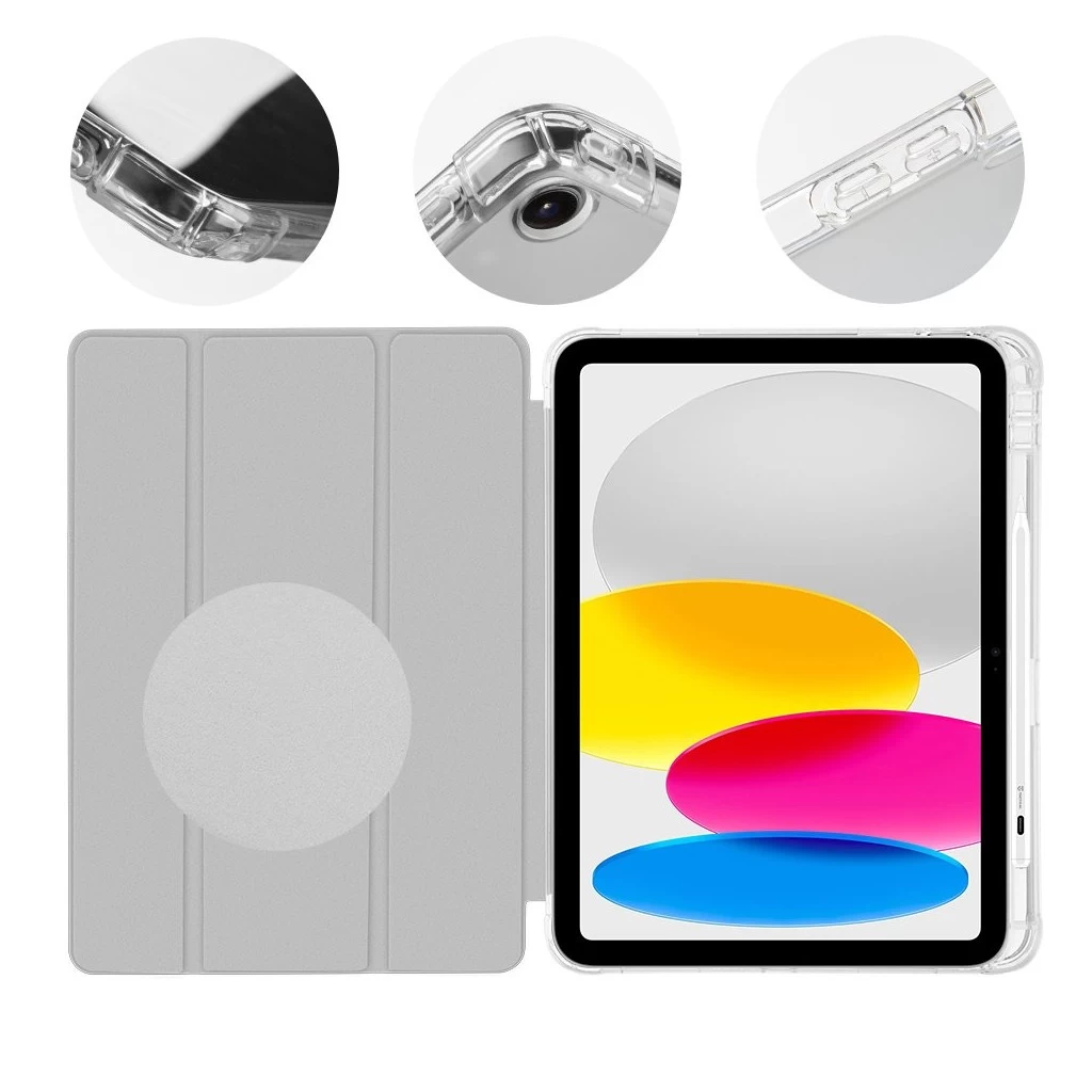 OBAL:ME MistyTab tok iPad 10.9 (2022/11–2025) készülékhez, világos szürke