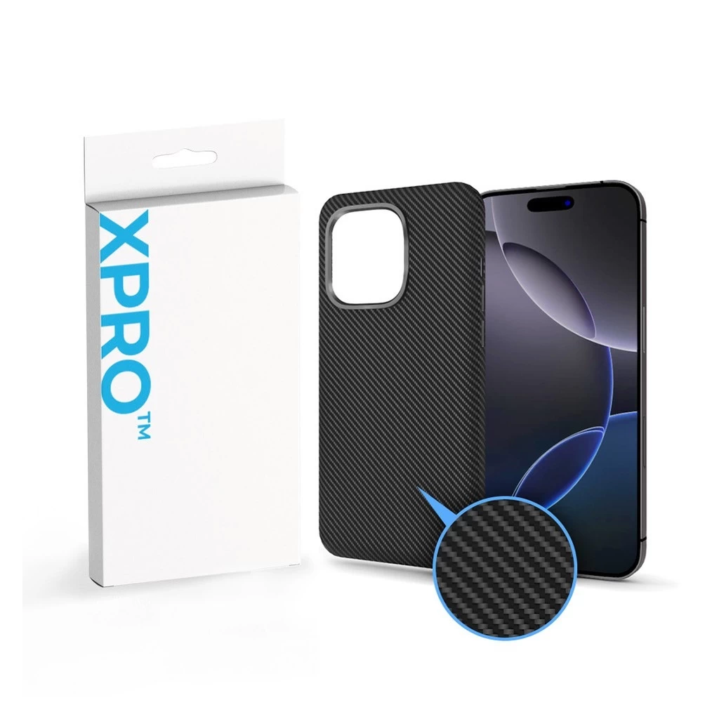 XPRO™ CarbonSkin MagSafe fekete tok Apple iPhone 17 Air készülékhez – ECO csomagolással