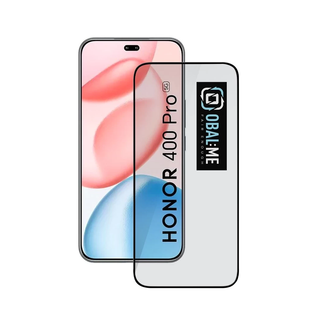 OBAL:ME 5D üveg kijelzővédő Honor 400 Pro készülékhez fekete