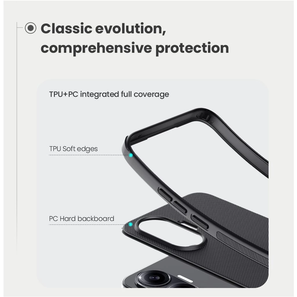 Nillkin Super Frosted PRO hátok Poco F7 készülékhez fekete