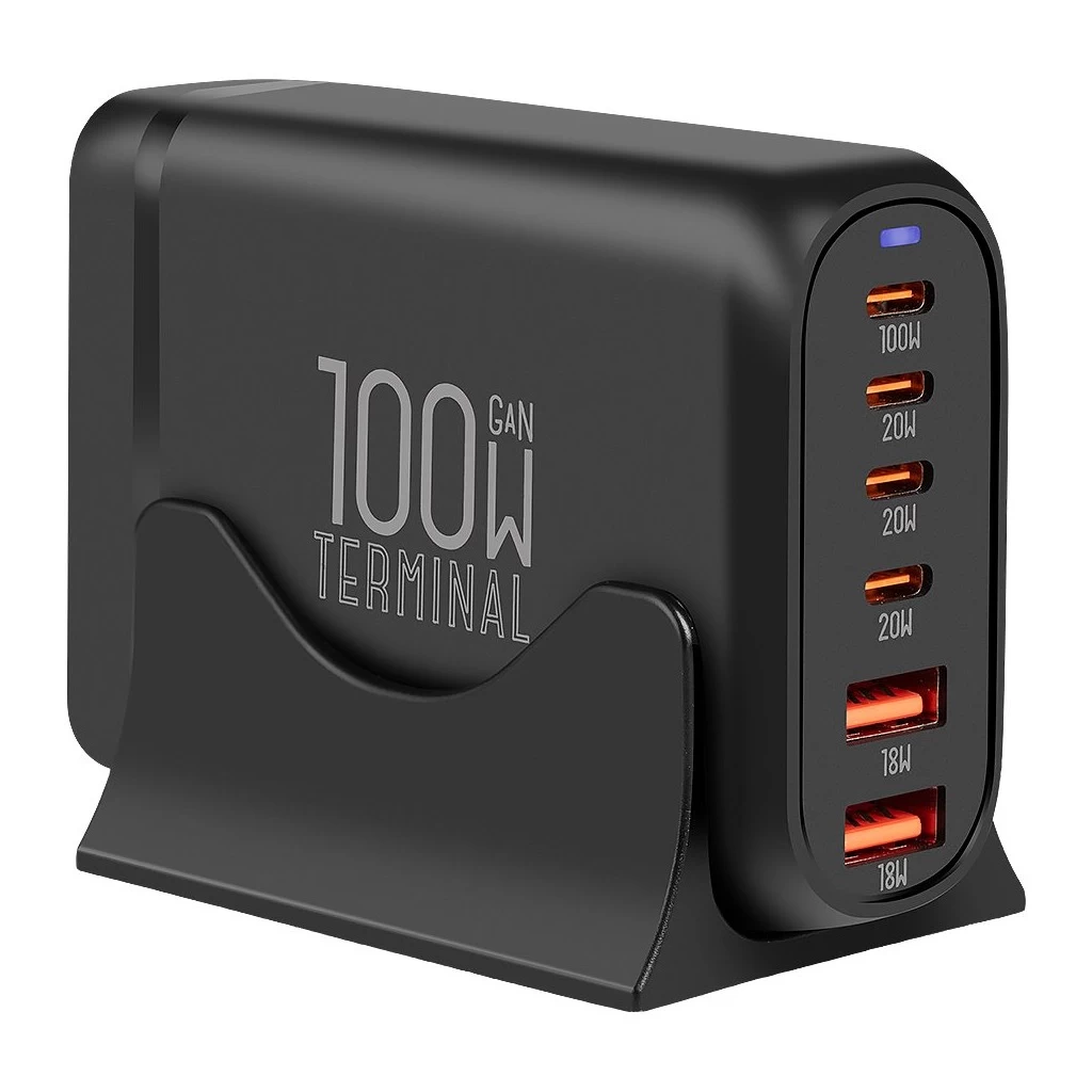 OBAL:ME Terminal GaN asztali töltő 4C2A 100W fekete