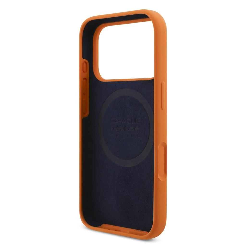 Red Bull szilikon Blue Ring MagSafe tok iPhone 17 Pro készülékhez narancssárga