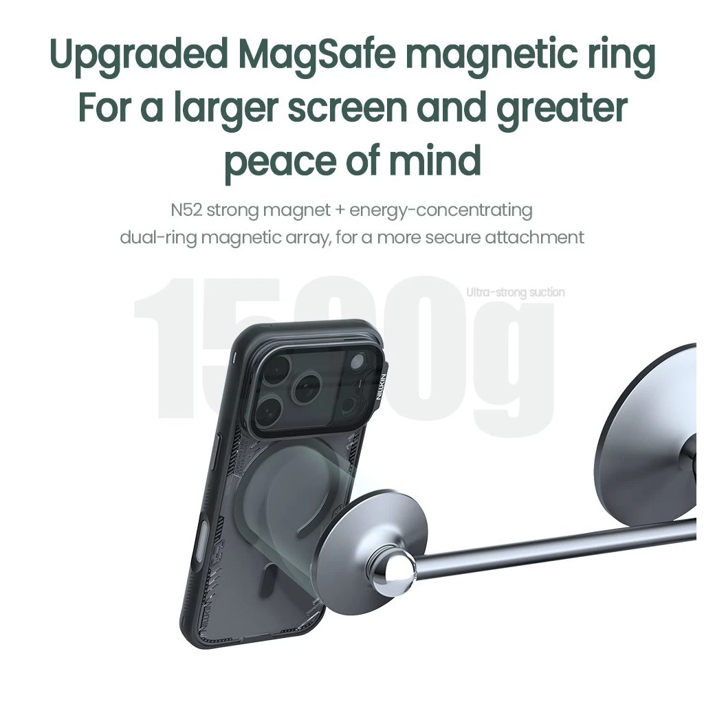 Nillkin Iceblade Prop mágneses tok Apple iPhone 17 Pro készülékhez, alkonyati szürke