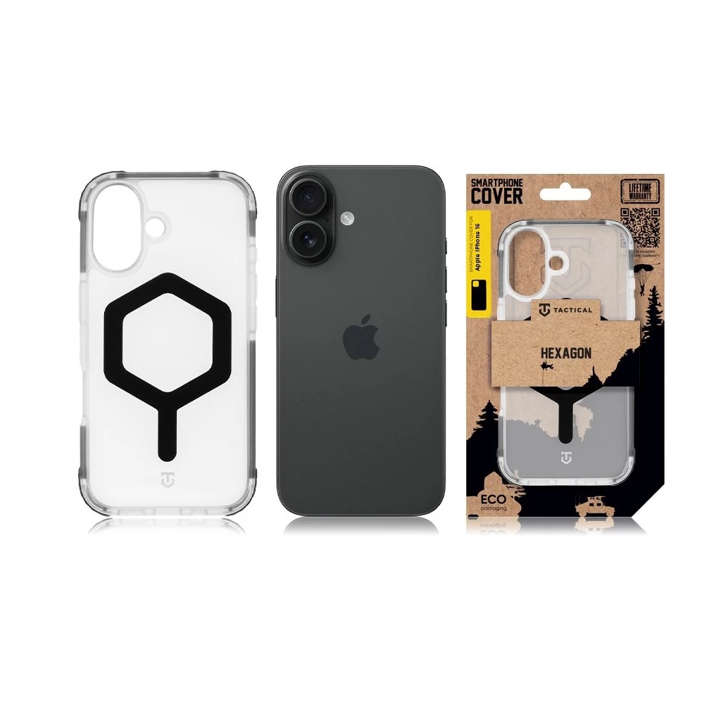 Tactical MagForce Hexagon tok Apple iPhone 16 T készülékhez fekete