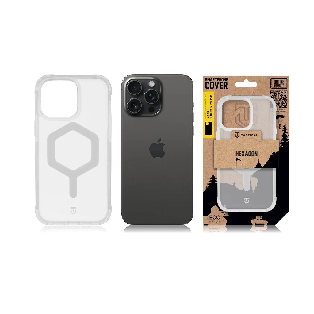 Tactical MagForce Hexagon tok Apple iPhone 15 Pro Max készülékhez fehér