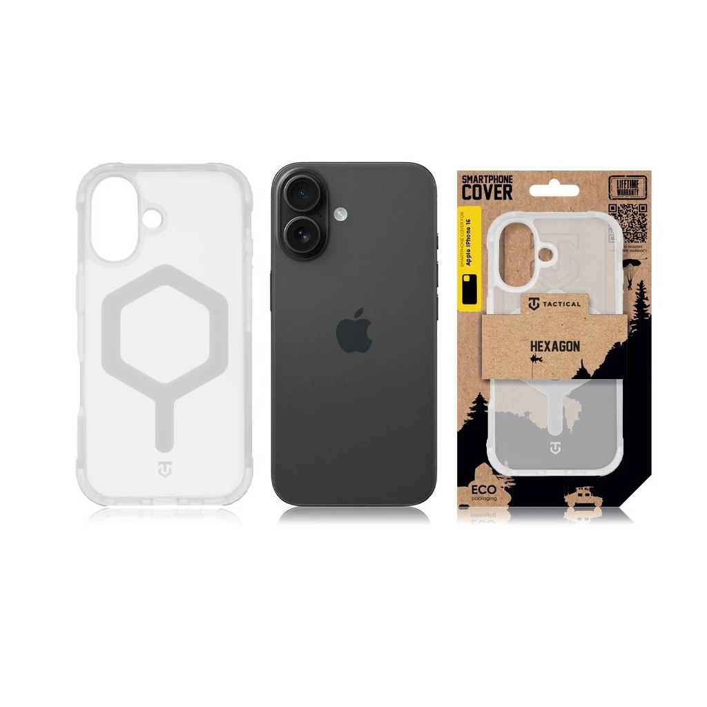 Tactical MagForce Hexagon tok Apple iPhone 16 készülékhez fehér