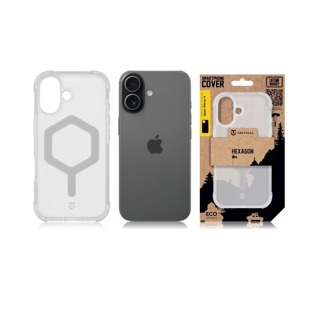 Tactical MagForce Hexagon tok Apple iPhone 17 készülékhez fehér