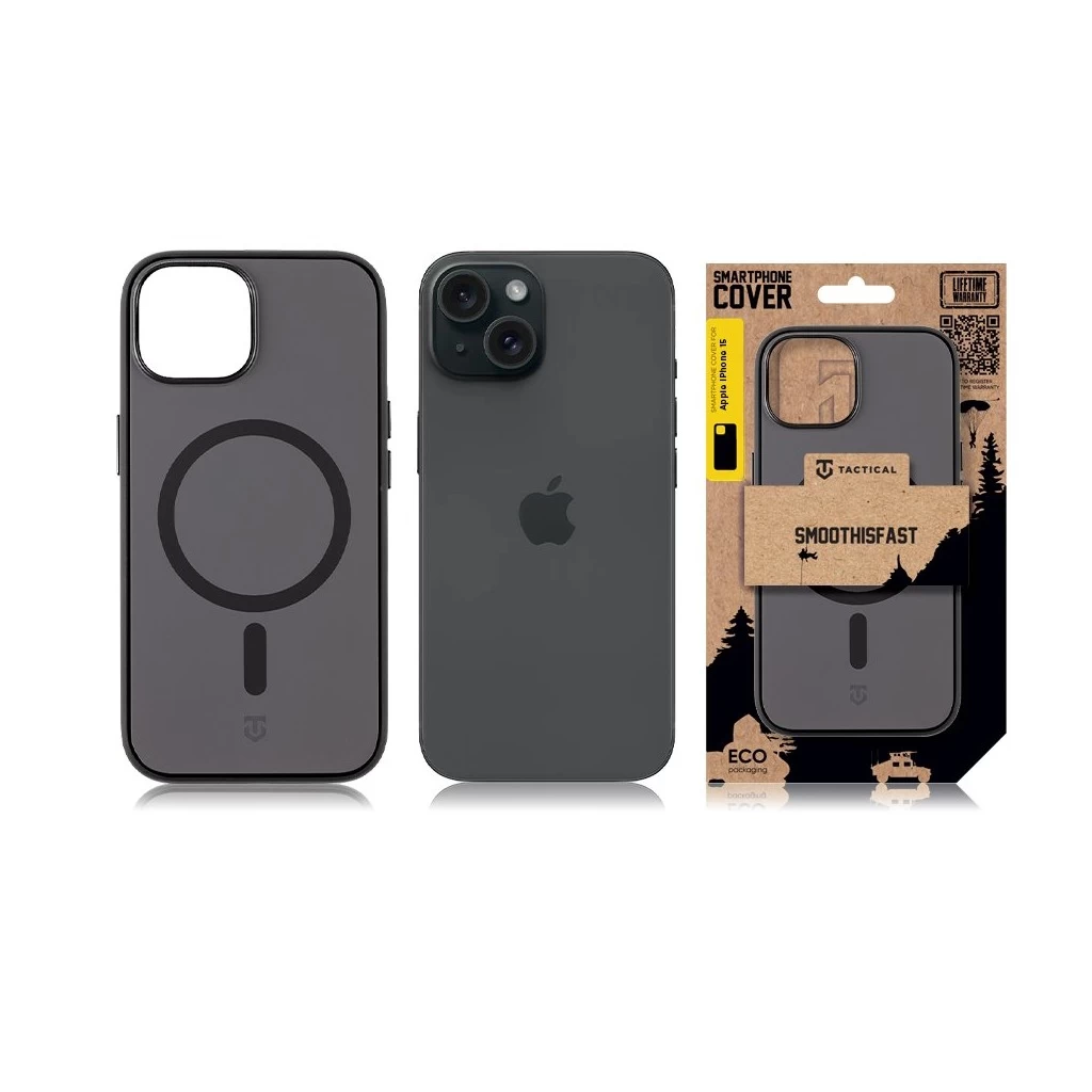 Tactical MagForce SmoothIsFast tok Apple iPhone 15 készülékhez ásfalt