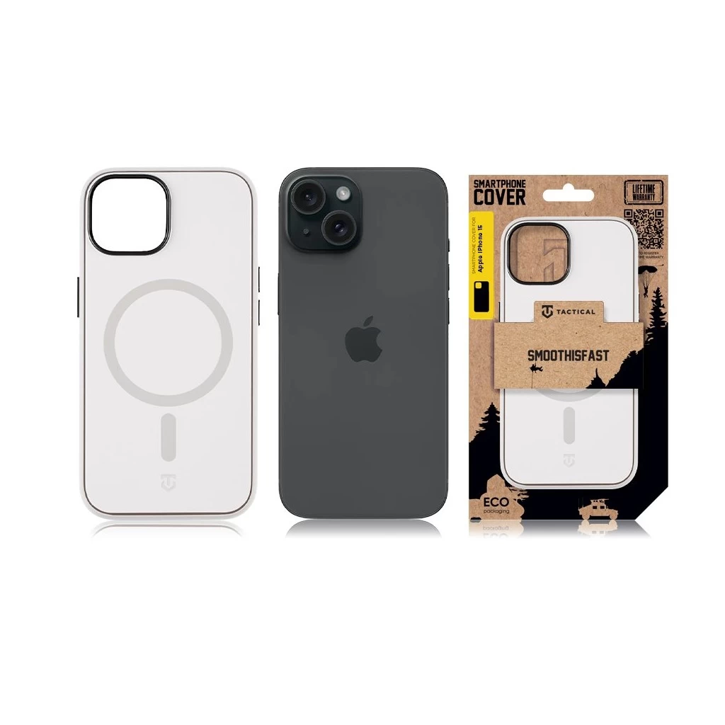 Tactical MagForce SmoothIsFast tok Apple iPhone 15 készülékhez krétaszín