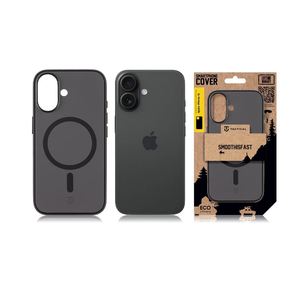 Tactical MagForce SmoothIsFast tok Apple iPhone 16 készülékhez aszfalt
