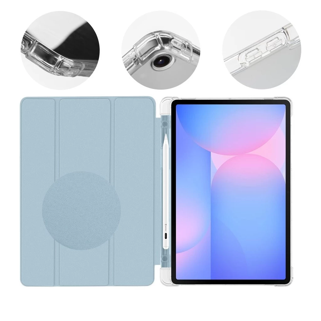 OBAL:ME MistyTab tok Samsung Galaxy Tab S10 Lite/S9/S9 FE/S10 FE készülékhez világoskék