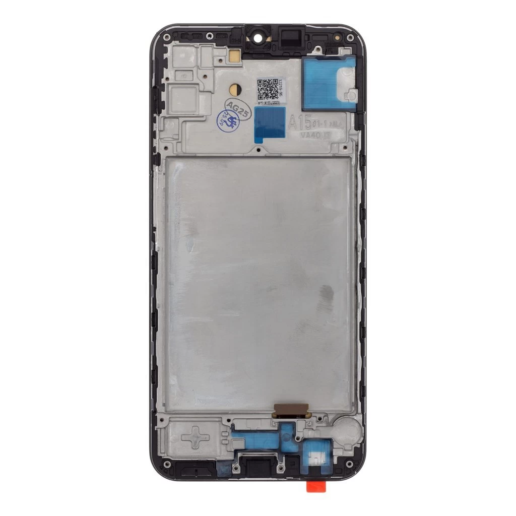 LCD kijelző + érintő egység + elülső tok Samsung A155/A156 Galaxy A15 4G/5G készülékhez (TFT) fekete