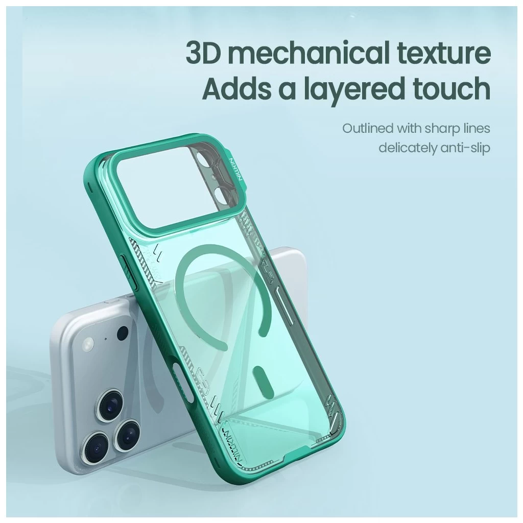 Nillkin Iceblade Prop Mágneses tok Apple iPhone 17 Pro Max készülékhez sötét éjszakai fekete