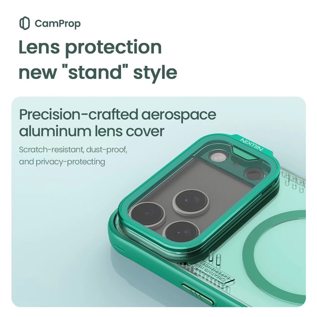 Nillkin Iceblade Prop Mágneses tok Apple iPhone 17 Pro Max készülékhez sötét éjszakai fekete