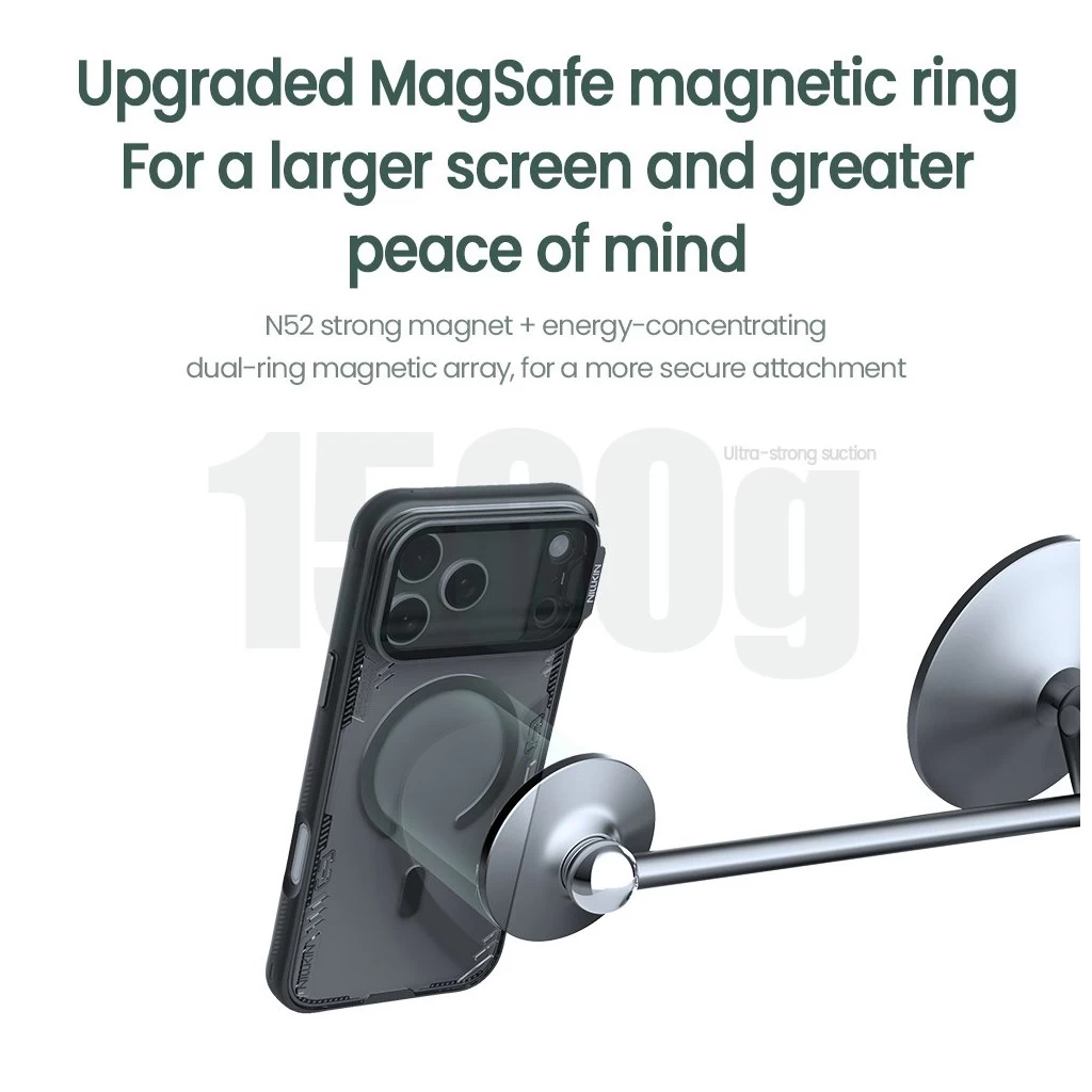 Nillkin Iceblade Prop mágneses tok Apple iPhone 17 Pro Max készülékhez dűne barna