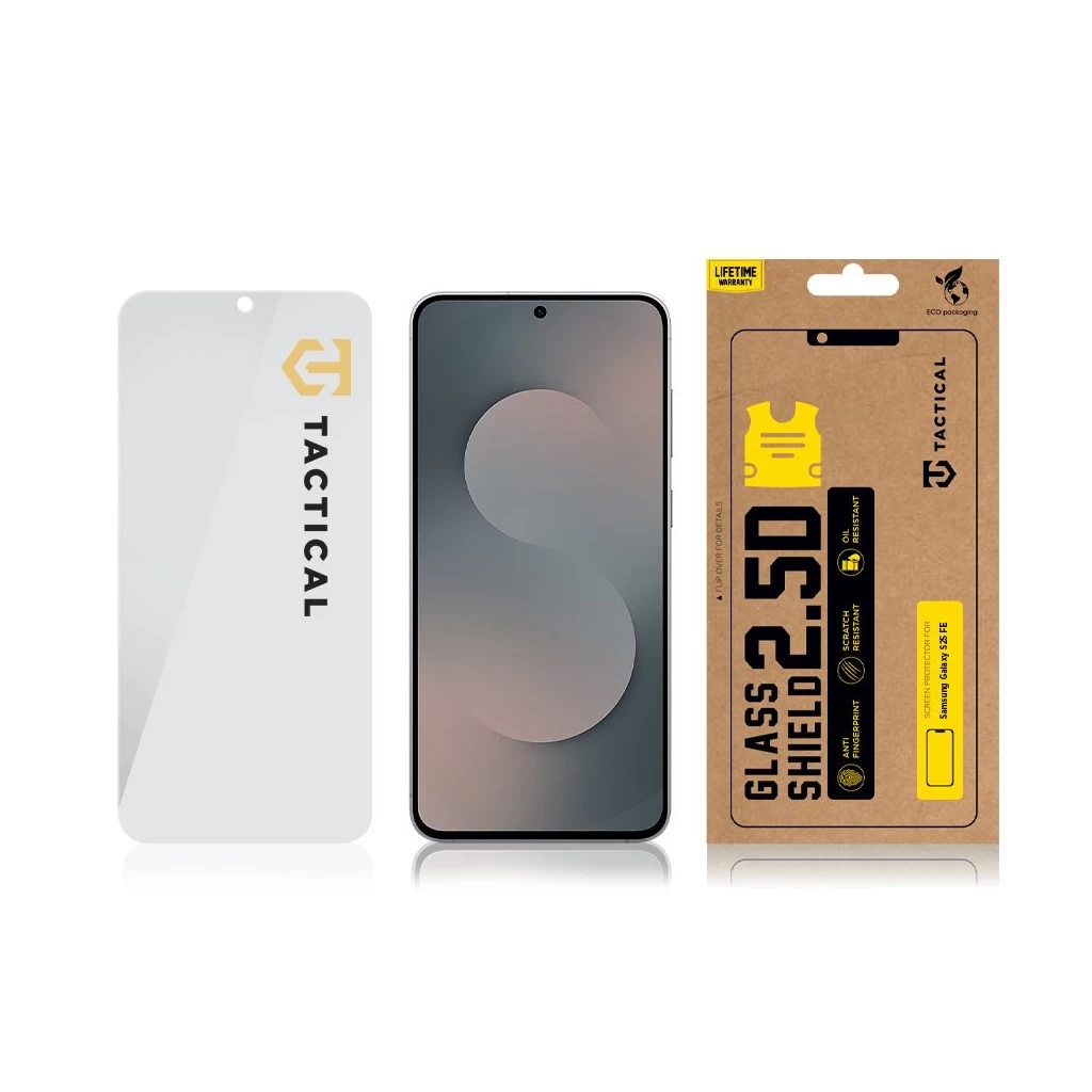 Tactical Glass Shield 2.5D for Samsung Galaxy S25 FE készülékhez átlátszó