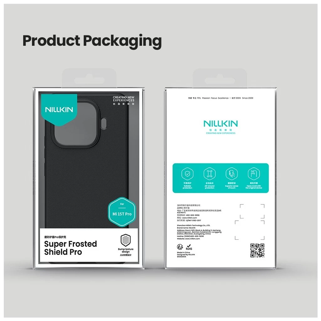 Nillkin Super Frosted PRO háttok Xiaomi 15T Pro készülékhez fekete