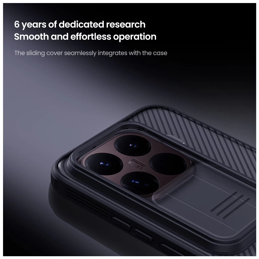 Nillkin CamShield PRO merev tok Xiaomi 15T Pro készülékhez, átlátszó fekete