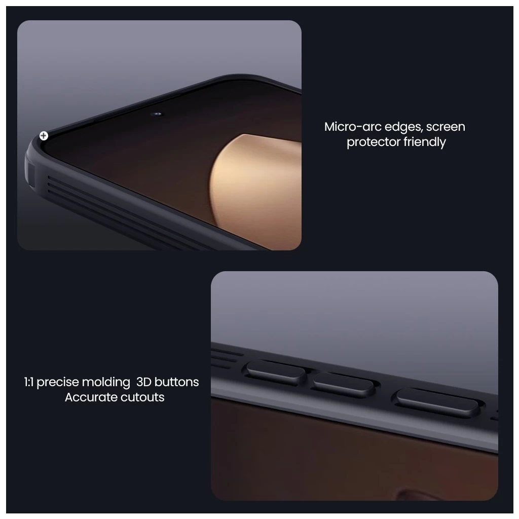 Nillkin CamShield PRO merev tok Xiaomi 15T Pro készülékhez, átlátszó fekete