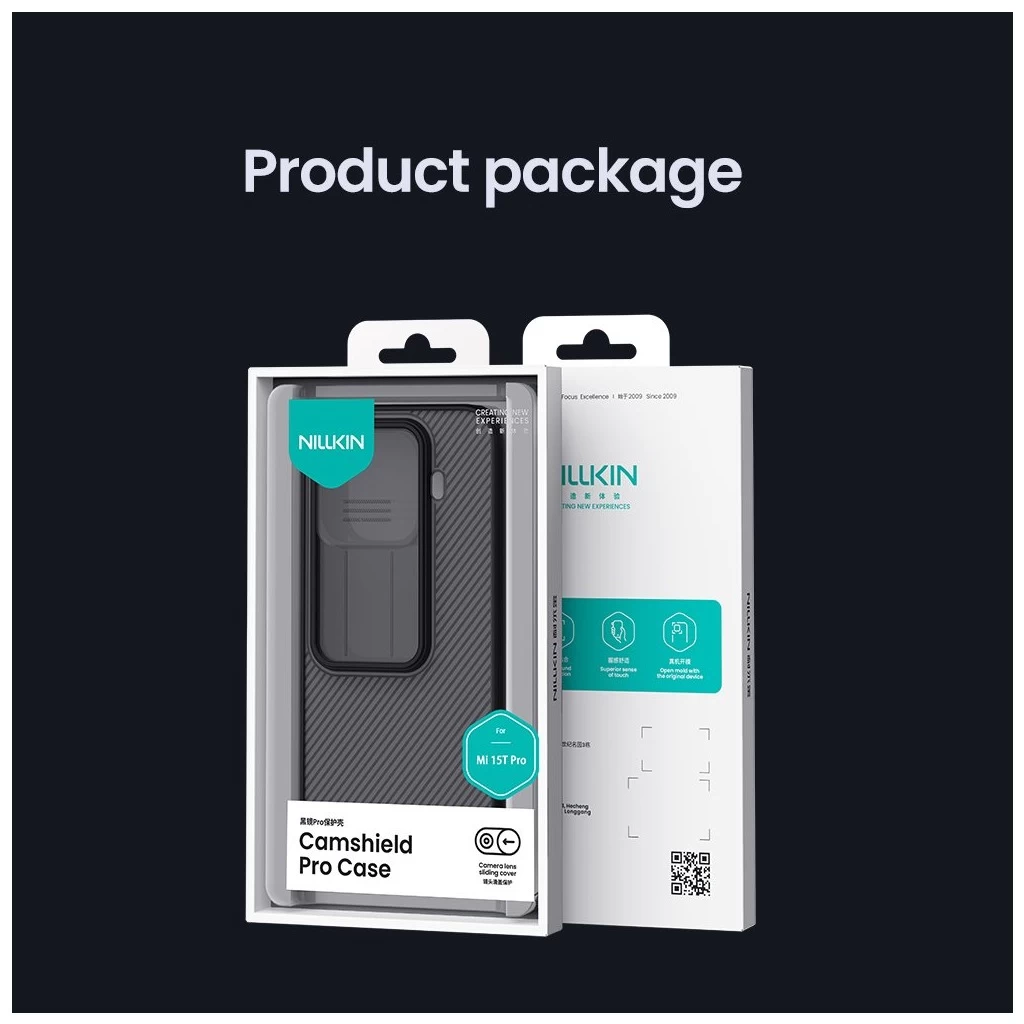 Nillkin CamShield PRO merev tok Xiaomi 15T Pro készülékhez, átlátszó fekete