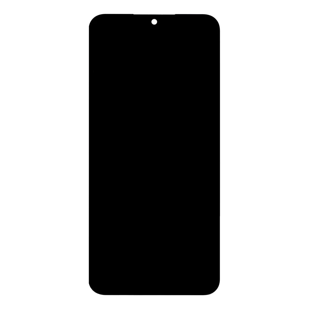 LCD kijelző + Érintő egység + elülső tok a Samsung A165 Galaxy A16 4G készülékhez fekete (TFT)