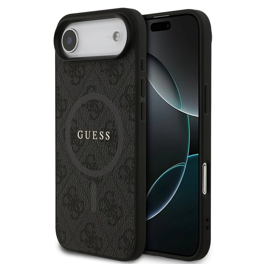 Guess PU Leather 4G Colored Ring MagSafe tok iPhone Air készülékhez fekete