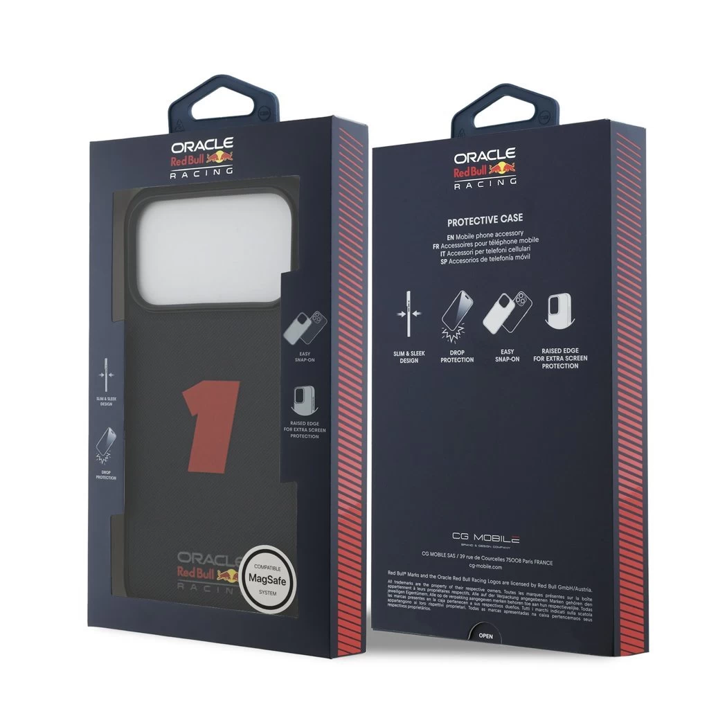 Red Bull PC/TPU Numer One MagSafe tok iPhone 17 Pro Max készülékhez tengerészkék