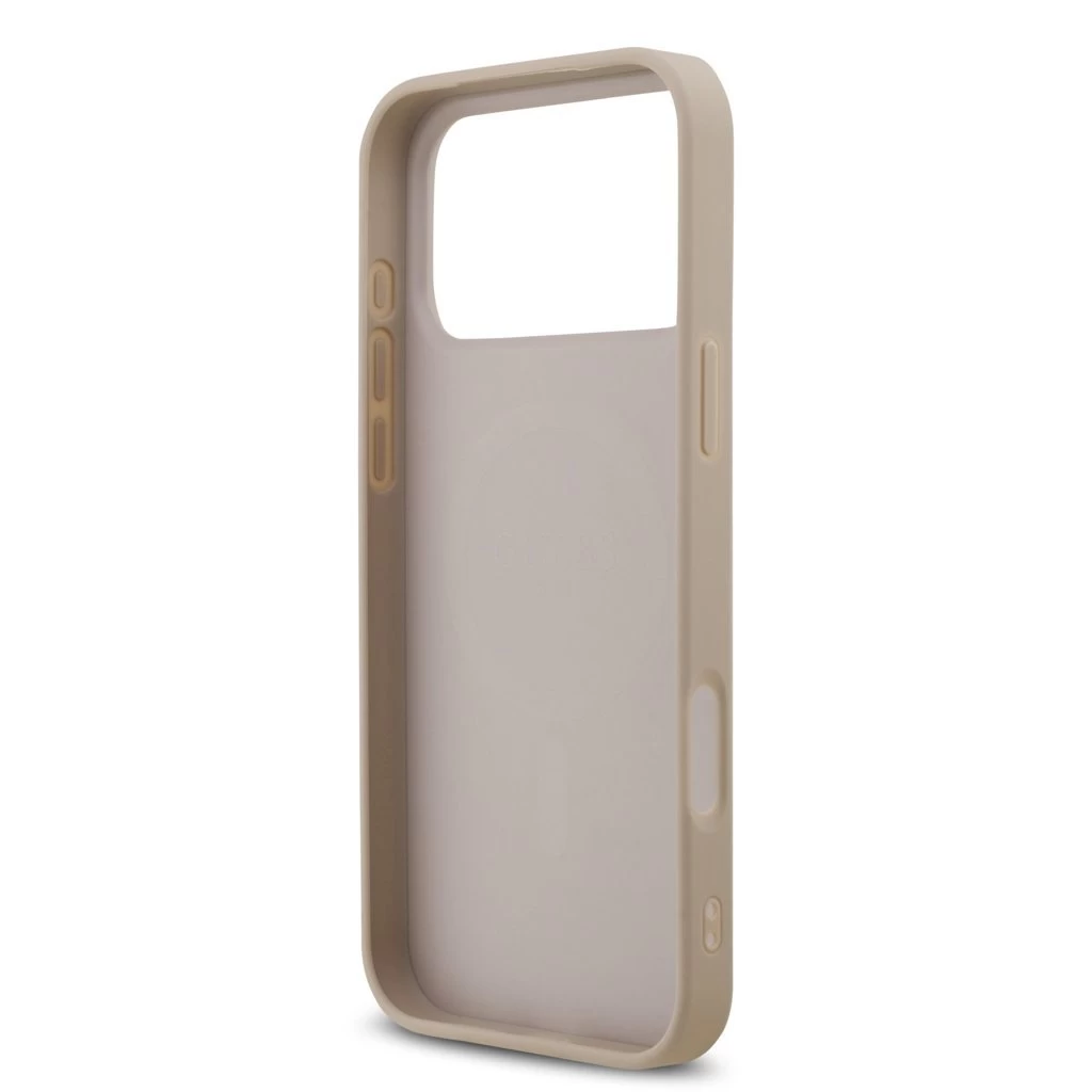 Guess PU Leather 4G Colored Ring MagSafe tok iPhone 17 Pro Max készülékhez rózsaszín