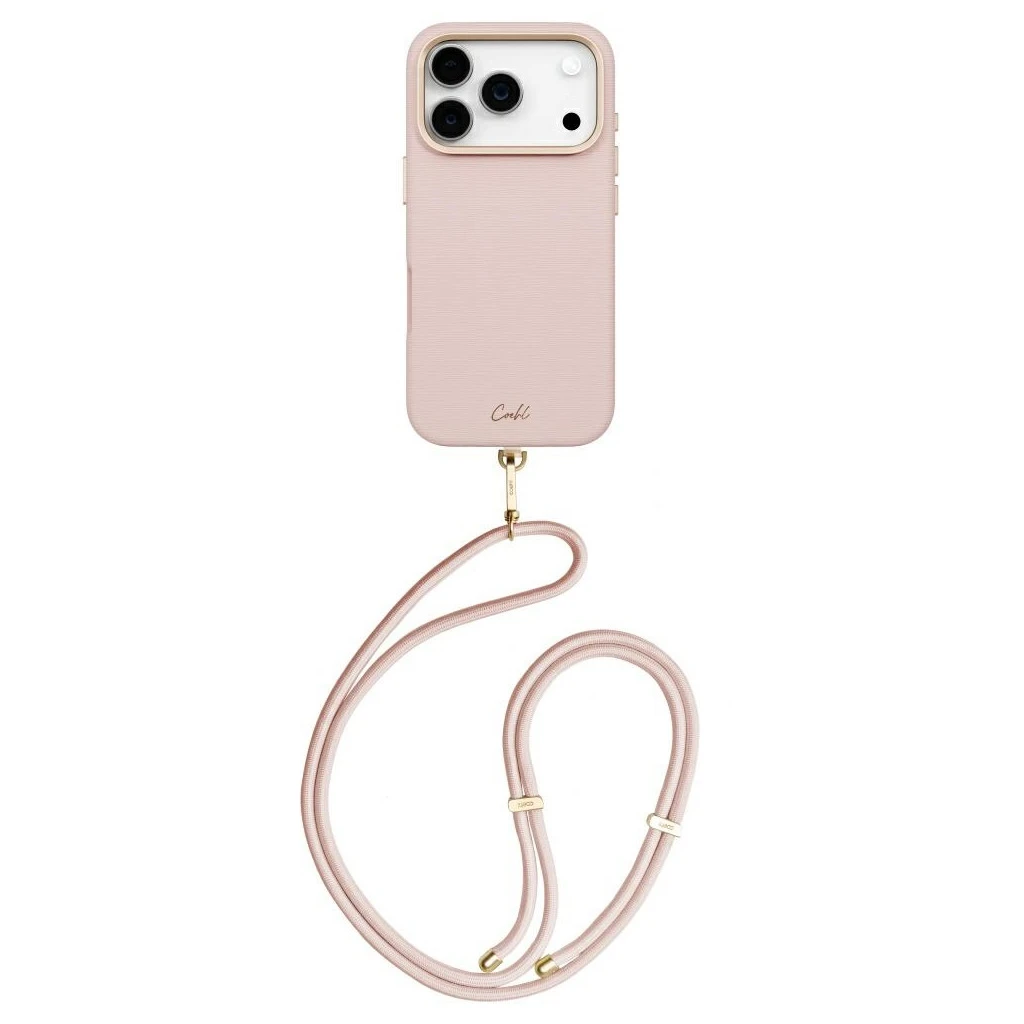 UNIQ Coehl Mirelle Magnetic Charging crossbody tok Apple Iphone 17 Pro készülékhez – pink
