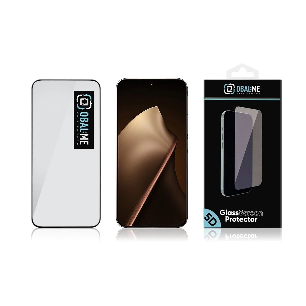 OBAL:ME 5D üveg kijelzővédő Xiaomi 15T/15T Pro készülékhez fekete