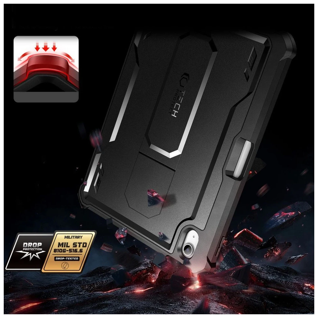 TECH-PROTECT KEVLAR PRO iPad 10.9” (2022) / iPad 11” (2025) készülékhez tok fekete